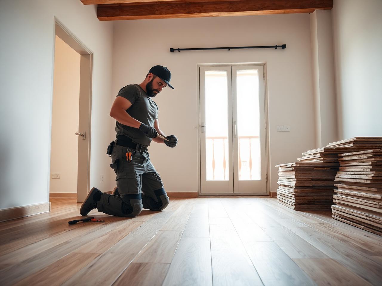 Vivienda reformada con suelo laminado nuevo